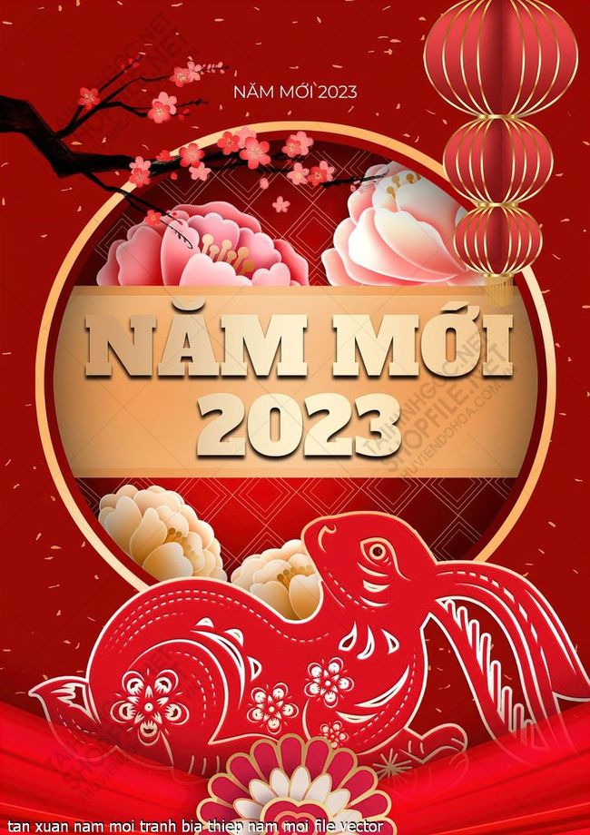 tan xuan nam moi tranh bia thiep nam moi file vector